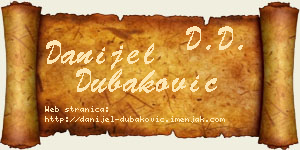 Danijel Dubaković vizit kartica